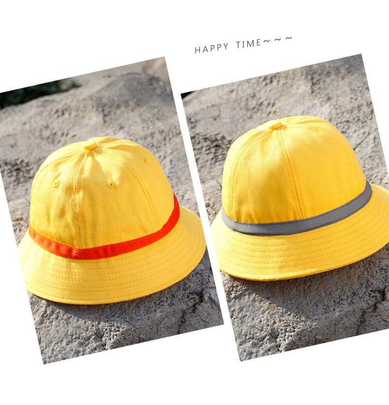 Elasticated yellow cute sunshade fisherman hat