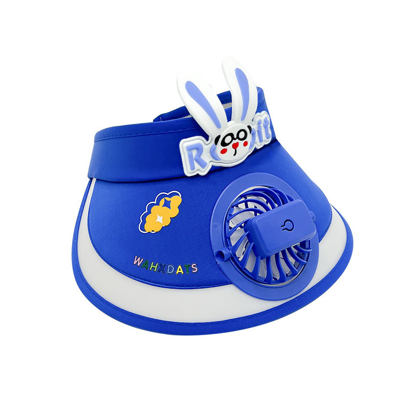 USB charging fan children's cartoon visor