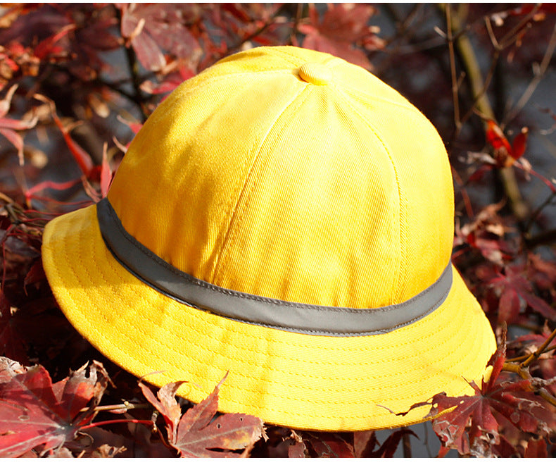 Elasticated yellow cute sunshade fisherman hat