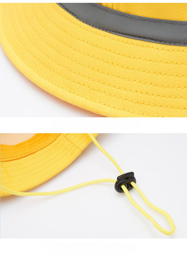 Elasticated yellow cute sunshade fisherman hat