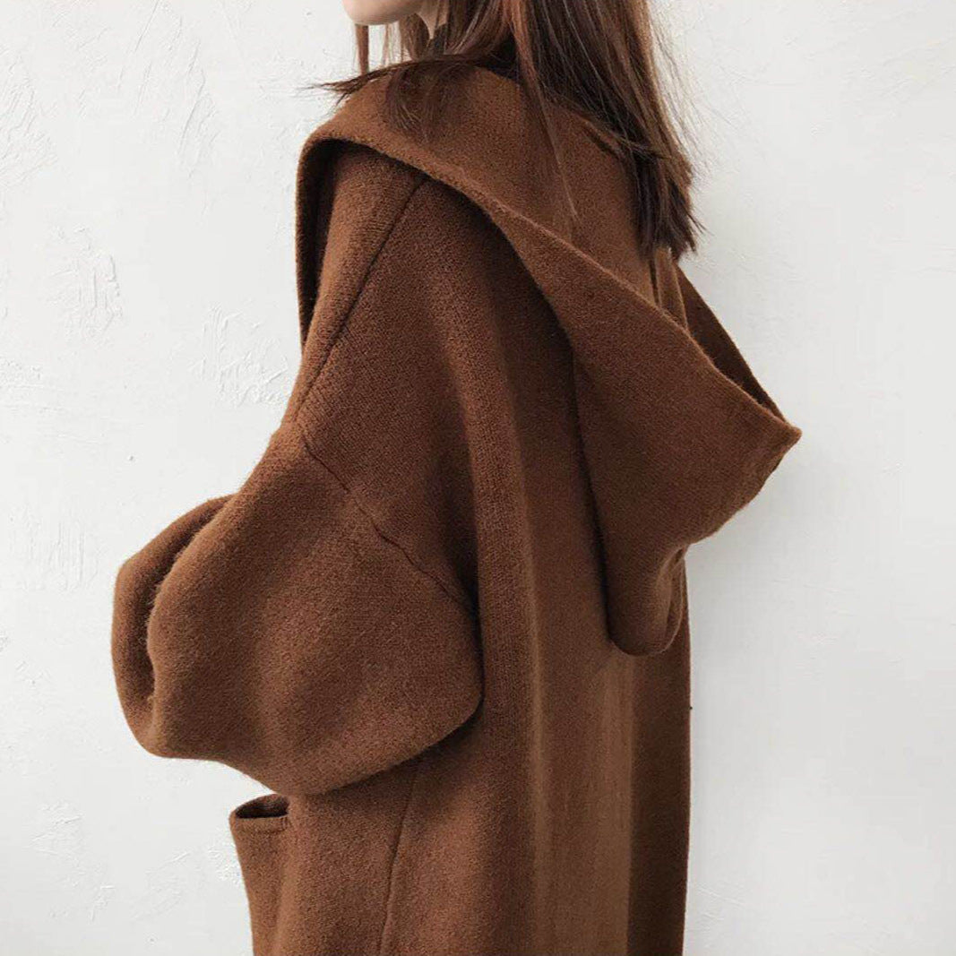 Lazy soft top Knitted cardigan long coat