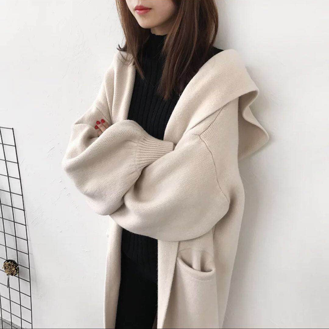 Lazy soft top Knitted cardigan long coat