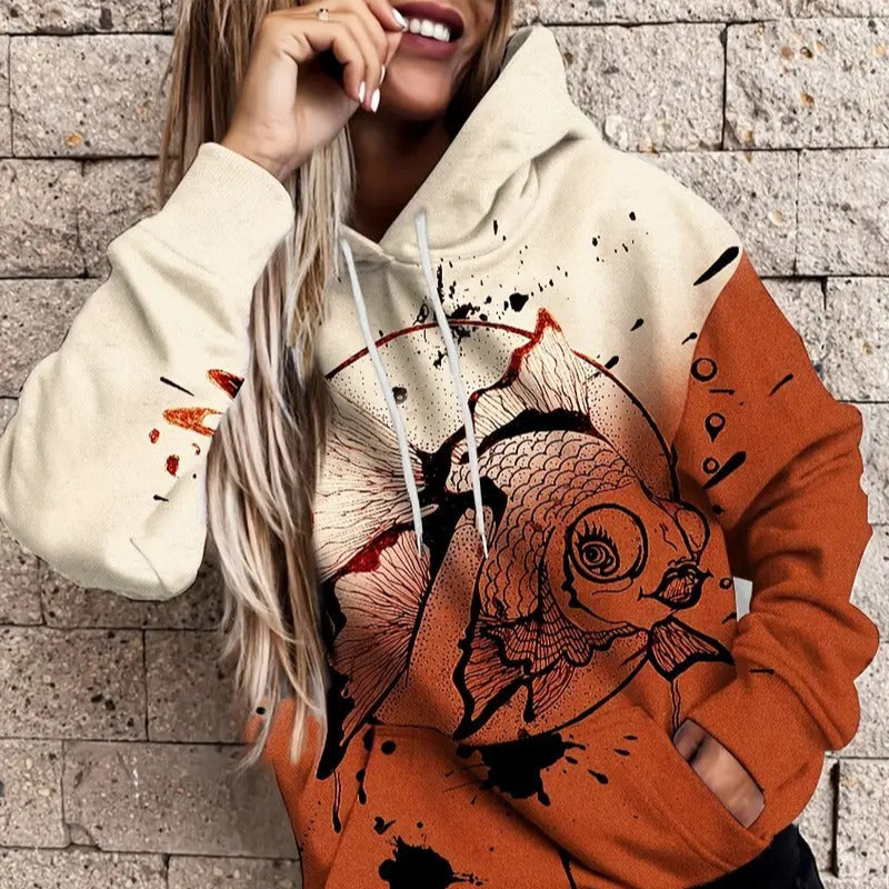 Trendy casual pullover hoodie for women