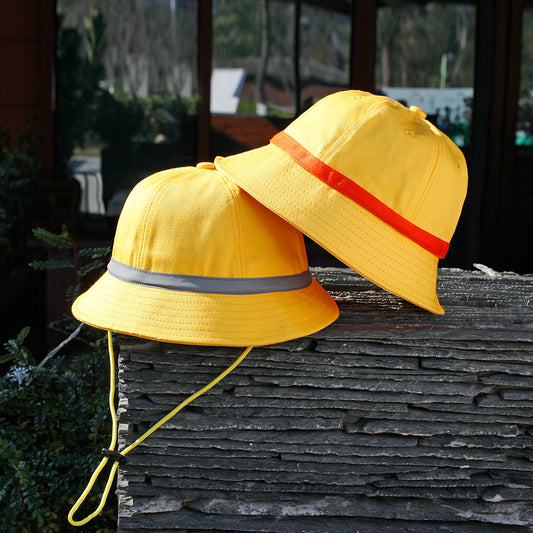 Elasticated yellow cute sunshade fisherman hat