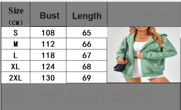 Women's sports fashion solid color pocket zipper hoodie