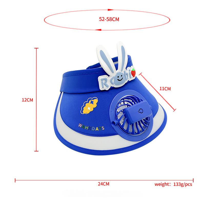 USB charging fan children's cartoon visor