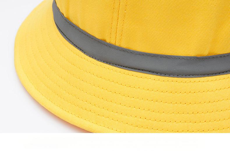 Elasticated yellow cute sunshade fisherman hat