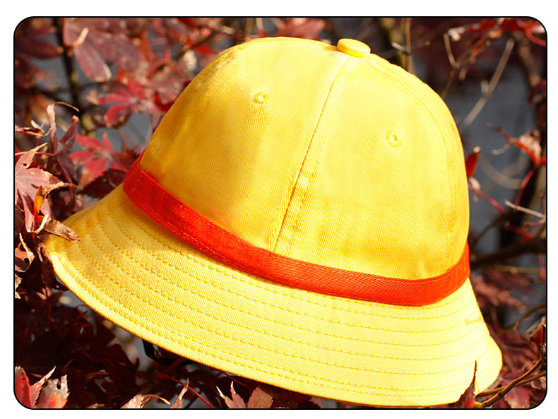 Elasticated yellow cute sunshade fisherman hat